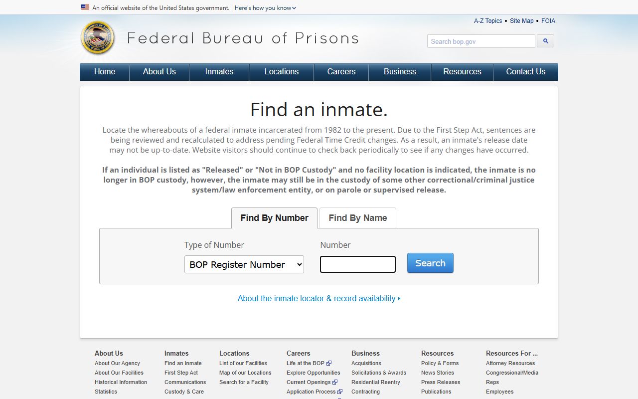 FCI Danbury federal inmate locator search